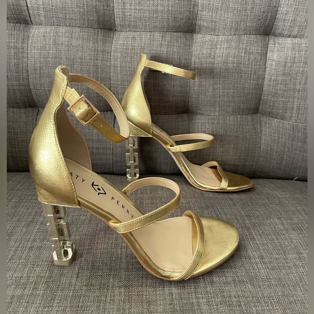 Katy Perry the vilan gold high heels